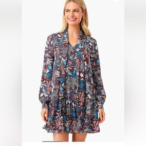 Diane Von Furstenberg Floral Patch Wine Pink Akila women’s dress size M